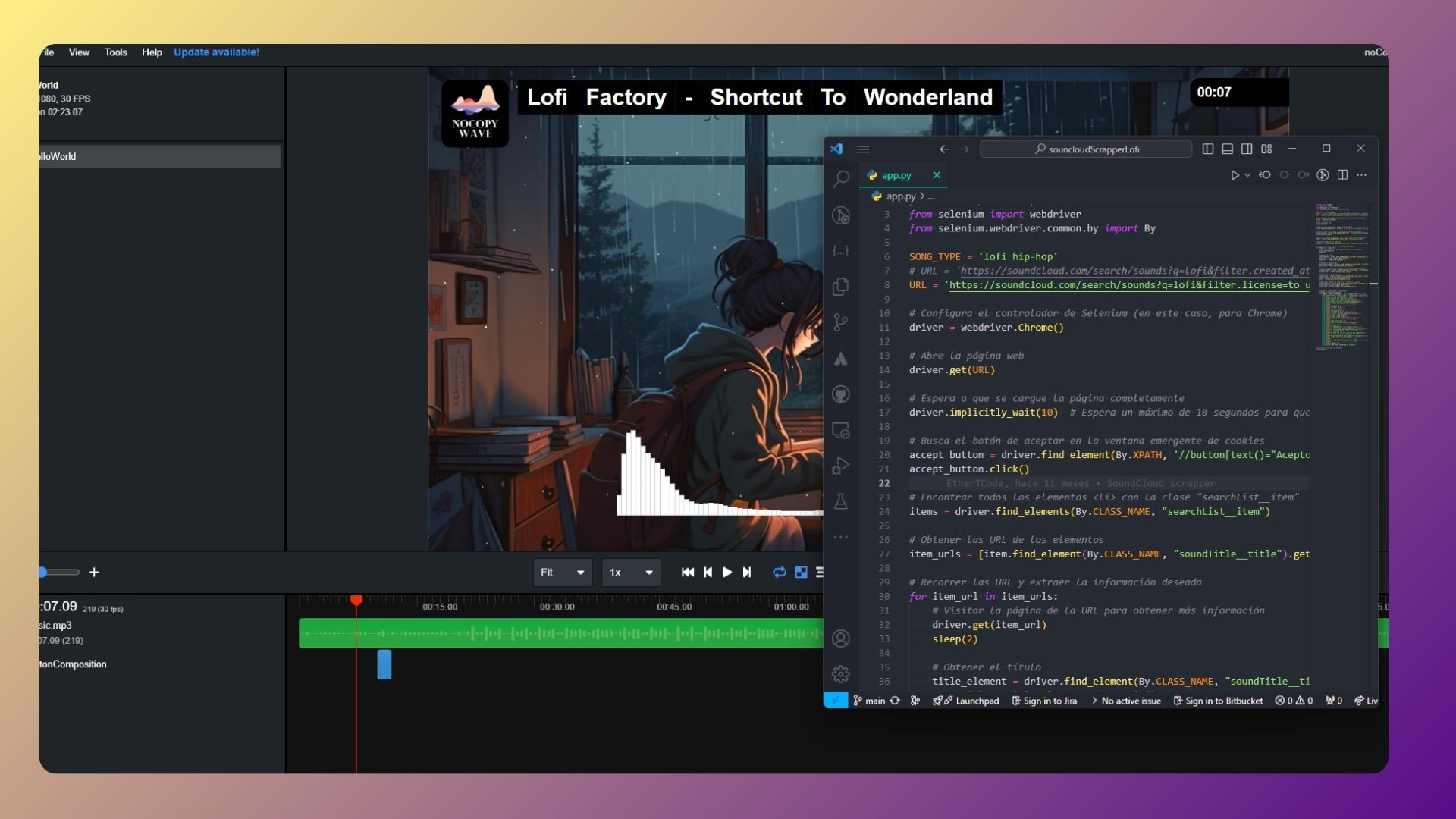 Generación de video con React y web scraping